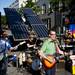 Kevin and the Glen Levens perform with solar panels during the Mayor's Green Fair on Friday, June 14. Daniel Brenner I AnnArbor.com